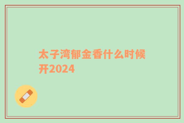 太子湾郁金香什么时候开2024